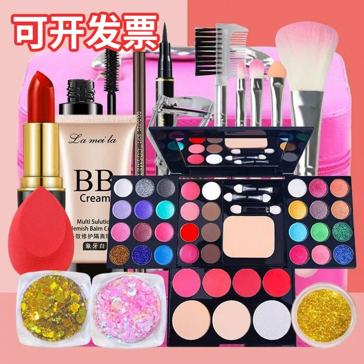 正品舞台妆眼影盘彩色闪粉亮片学校文艺表演专用画妆化妆品套装