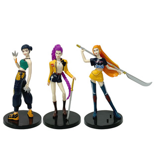 猎魔女团公仔鲁米 米拉 佐伊加底座带武器桌面摆件模型手办送礼物