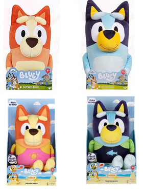 布鲁伊一家宾果狗音乐毛绒玩具bluey talking plush儿童礼物可爱
