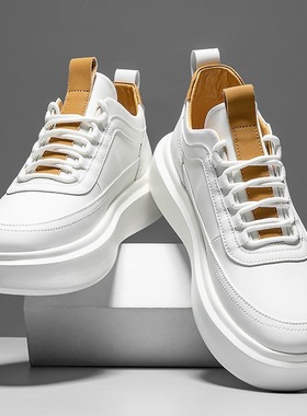 男鞋板鞋内增高厚底 men's shoe breathable trendy casual shoes