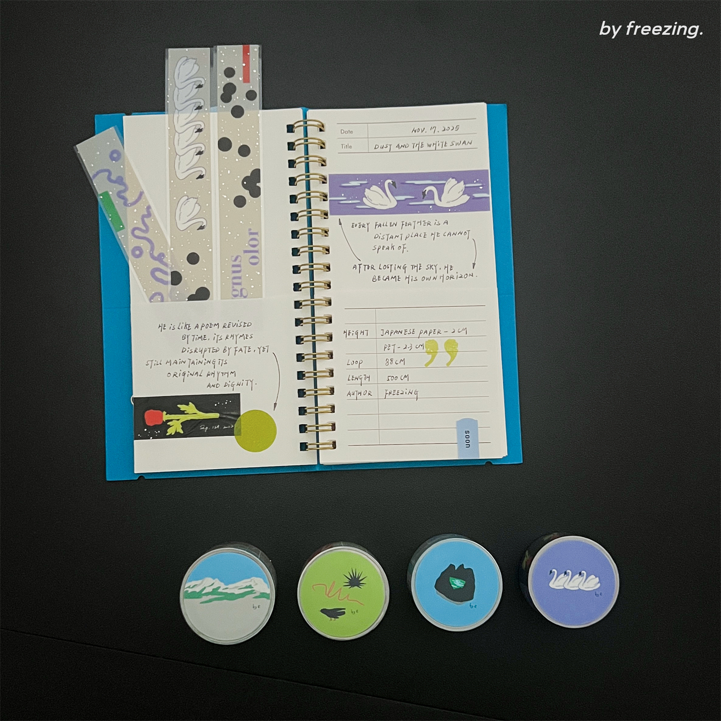 Freezing原创手帐胶带台湾和纸