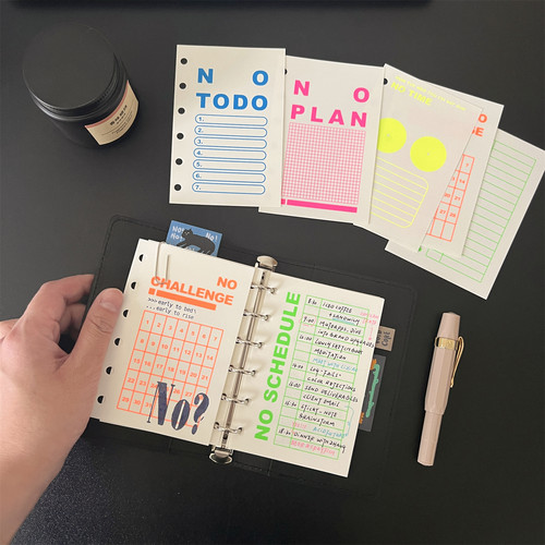 【无计划荧光内页】【M5/A7打孔内页】活页替芯Freezing原创手账