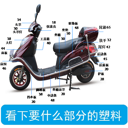 紅旗一號(hào)電動(dòng)車(chē)助力車(chē)塑料/配件/外殼/燈具 適用綠佳/愛(ài)瑪/雅迪