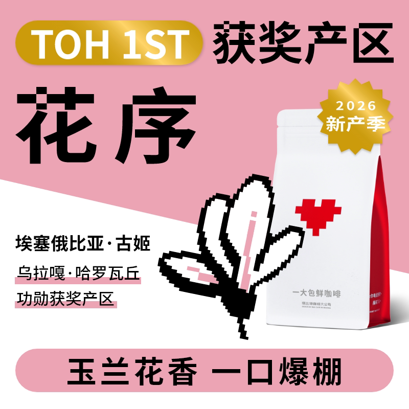 捌比特埃塞俄比亚花序浅烘焙水洗处理法手冲精品咖啡豆100g - 实物图