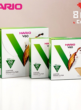 日本hario滤纸v60手冲咖啡滤纸扇形手磨锥形滤纸咖啡纸