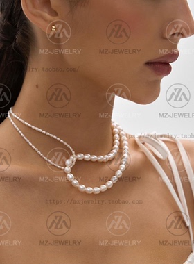 欧美小众轻奢天然项链夏季锁骨链