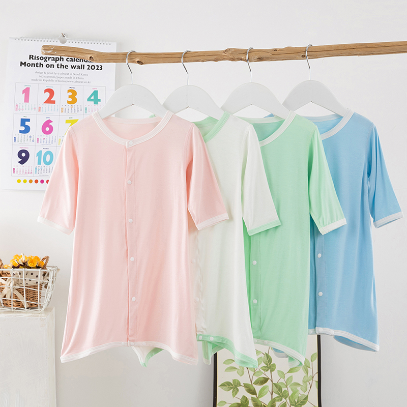 家居服睡袍透气无荧光睡袍