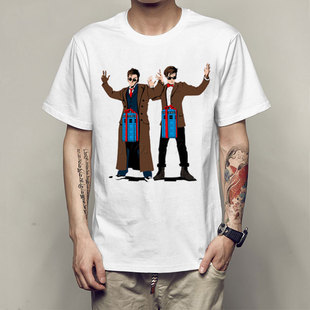 电影卡通版神秘博士doctor who男士T恤2019新款时髦短袖男女款T恤