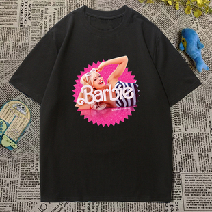 潮牌芭比奥本海默联动T恤成人男女通款周边barbenheimer短袖纯棉