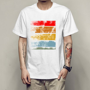 欧美原创创意 Hippop 唱片男士T恤夏季时尚男女情侣短袖T恤衫