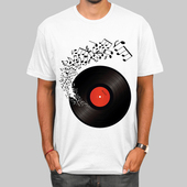 T恤男2019新品 时尚 夏季 男士 短袖 乐器音符印花打底衫 T恤衫 男装 半袖