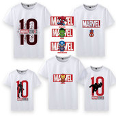 T恤男女款 款 欧美电影漫威复仇者联盟钢铁侠印花潮流短袖 2019夏季