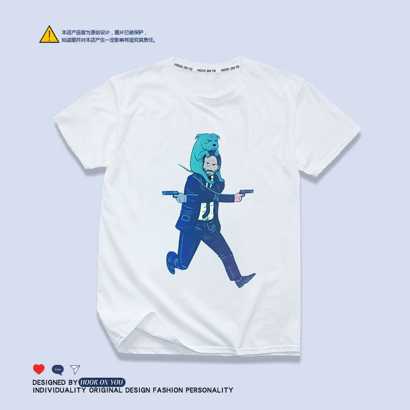 疾速追杀短袖T恤基努休闲