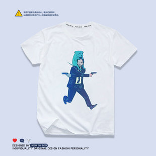 基努里维斯电影男女短袖 John 疾速追杀 印花T恤 T恤圆领 Wick夏季
