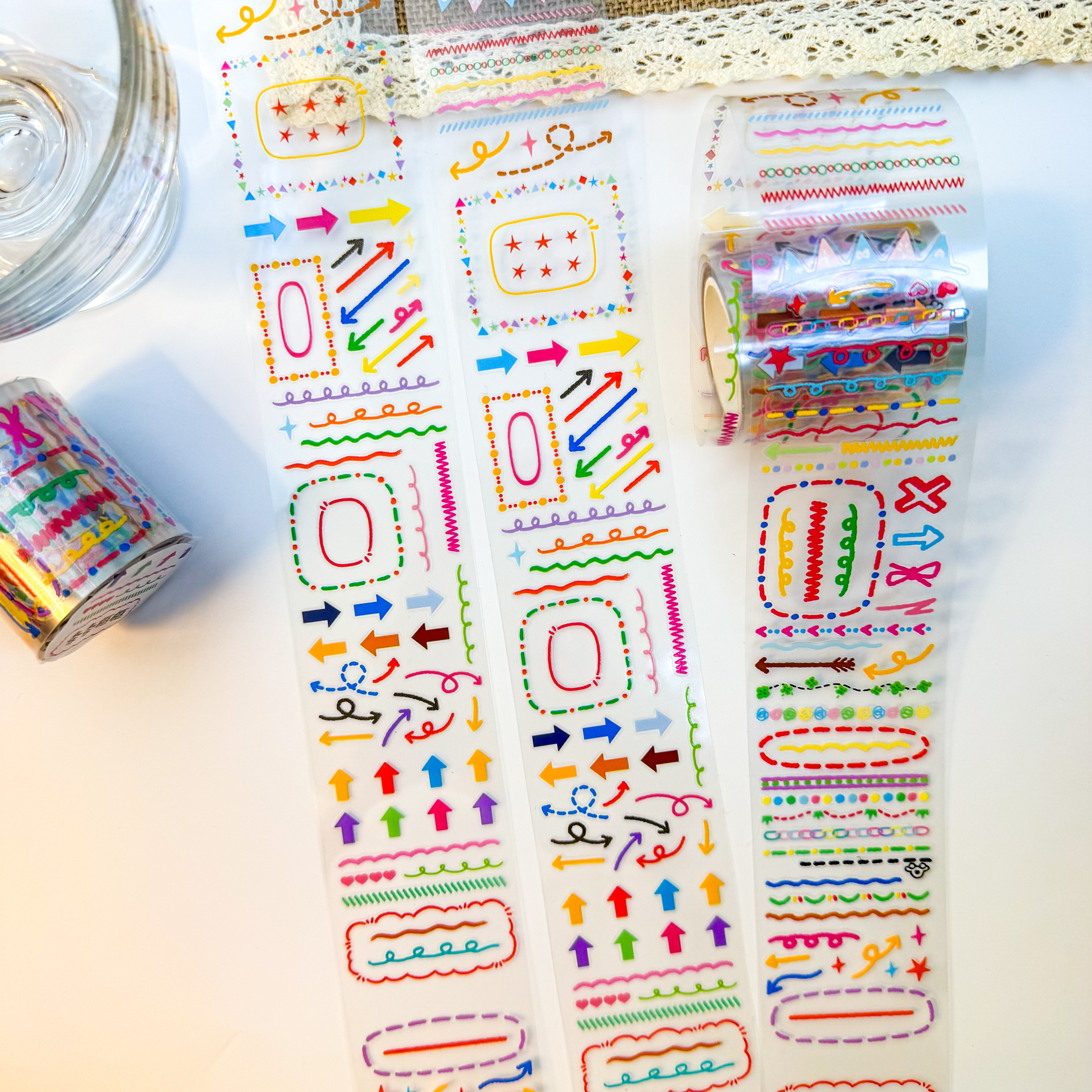 Pet模切胶带条条框框贴纸卷手帐拼贴素材边框分割线贴纸「38包邮,文具电教/文化用品/商务用品,贴纸/立体贴纸,淘宝优惠券,粉丝福利购,淘宝优惠卷