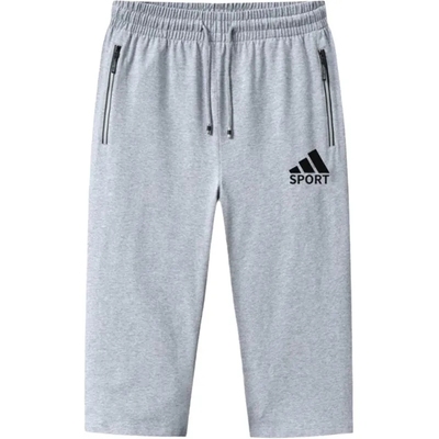 薄款休闲中裤大裤头爸爸裤