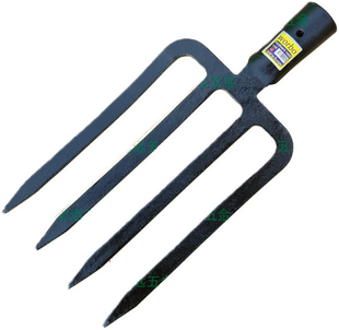 加厚一体锰钢四齿钢叉农用翻地叉子挖红薯挖葱挖大姜实心锻打农具