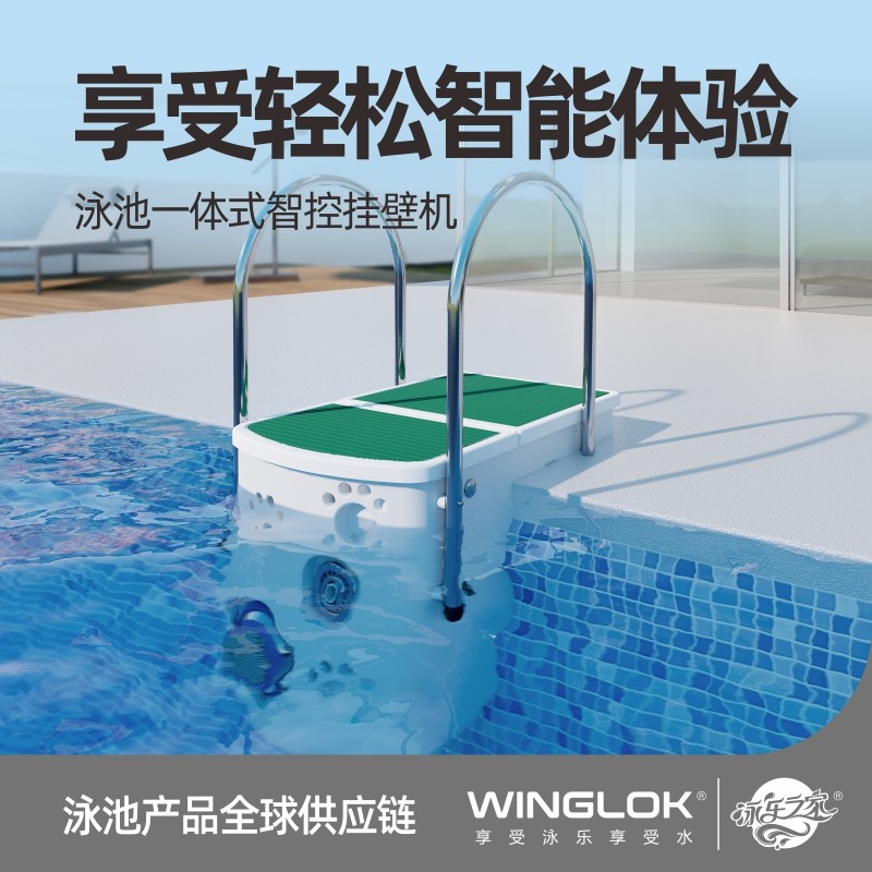 WINGLOK一体化挂壁机 游泳池水泵沙缸水处理设备过滤器 壁挂式