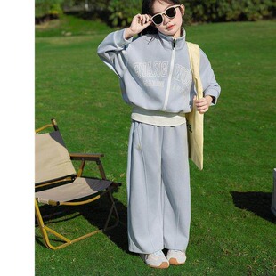 童装女童春装套装2026新款儿童运动服中大童洋气外套裤子