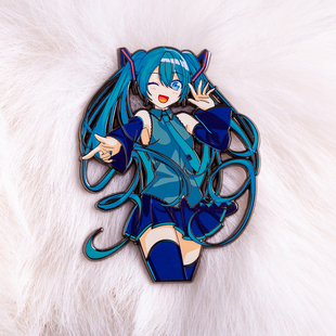 原创初音未来徽章金属胸针初始之音响彻未来周边饰品魔术贴冰箱贴
