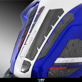 YZF 红蓝白碳纤维油箱贴鱼骨贴纸 适用YAMAHA雅马哈 DMV