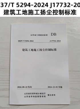 山东标准 DB37/T 5294-2024 J17732-2024 建筑工地施工扬尘控制标准 Z