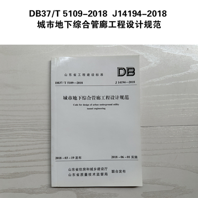 城市地下综合管廊工程设计规范