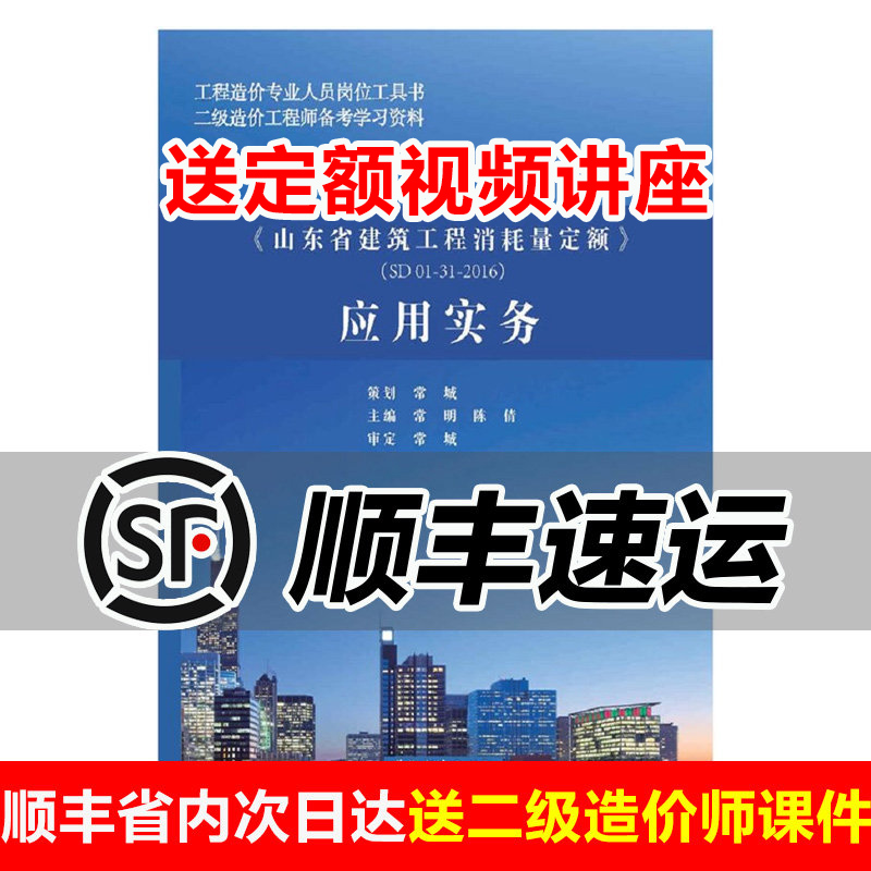 山东省建筑工程消耗量定额应用实务-常城2020年出版二级造价工程师备考学习资料工程造价专业人员岗位工具书