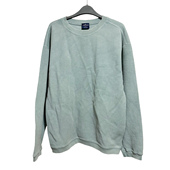 外贸男宽松不加绒圆领罗纹衫 美式 特宽oversize纯棉纯色水洗针织衫