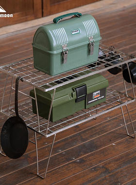 柯曼不锈钢折叠网桌T-235A自驾游IGT户外轻量烧烤桌子置物架新款