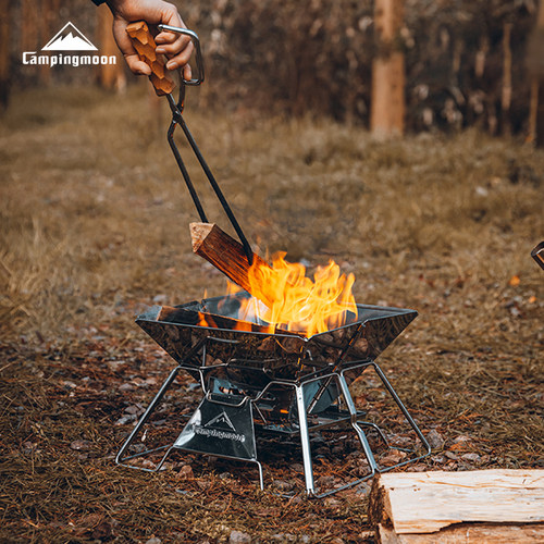 柯曼户外烧烤架折叠加厚不锈钢