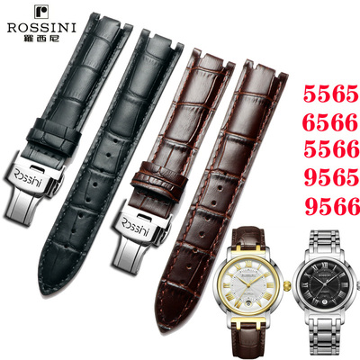 罗西尼双凸口原装真皮百多5565/5566/6566/9565/9566牛皮蝴蝶扣20