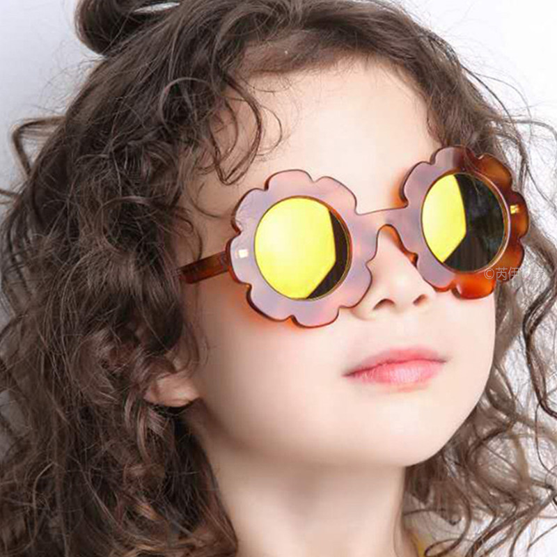 Sons+daughters儿童可爱偏光蔡司花朵太阳镜眼镜墨镜防紫外线3-7y