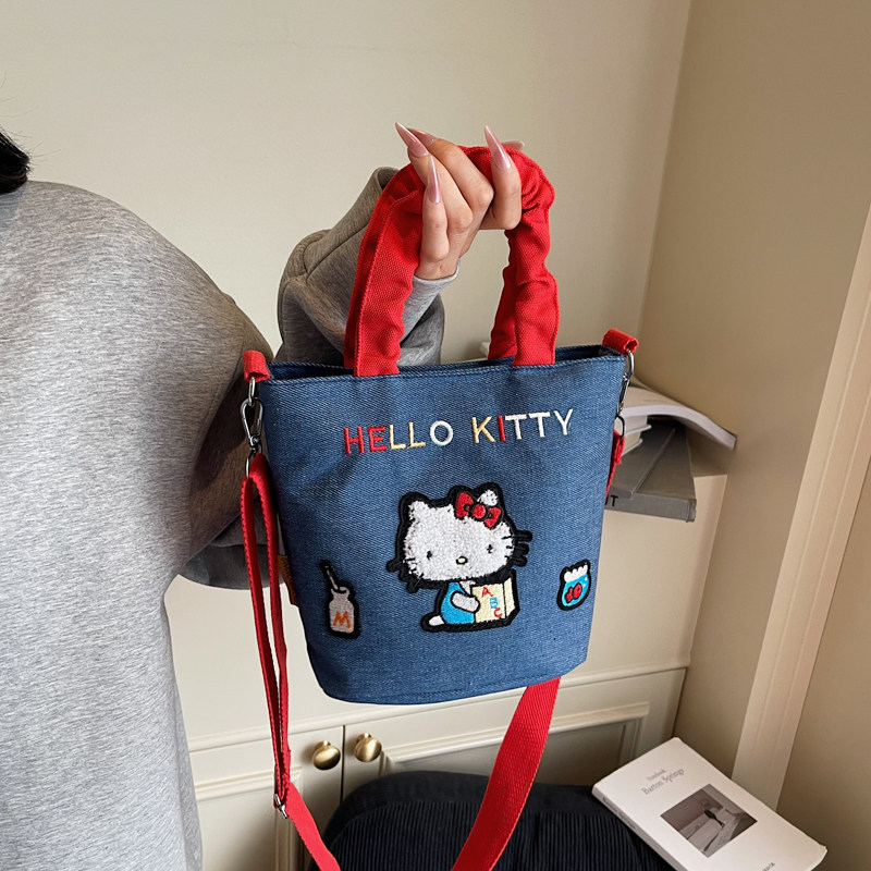 小众少女可爱卡通猫咪帆布包2025新款潮单肩斜挎包手提包水桶小包,箱包皮具/热销女包/男包,通用款女包,淘宝优惠券,粉丝福利购,淘宝优惠卷