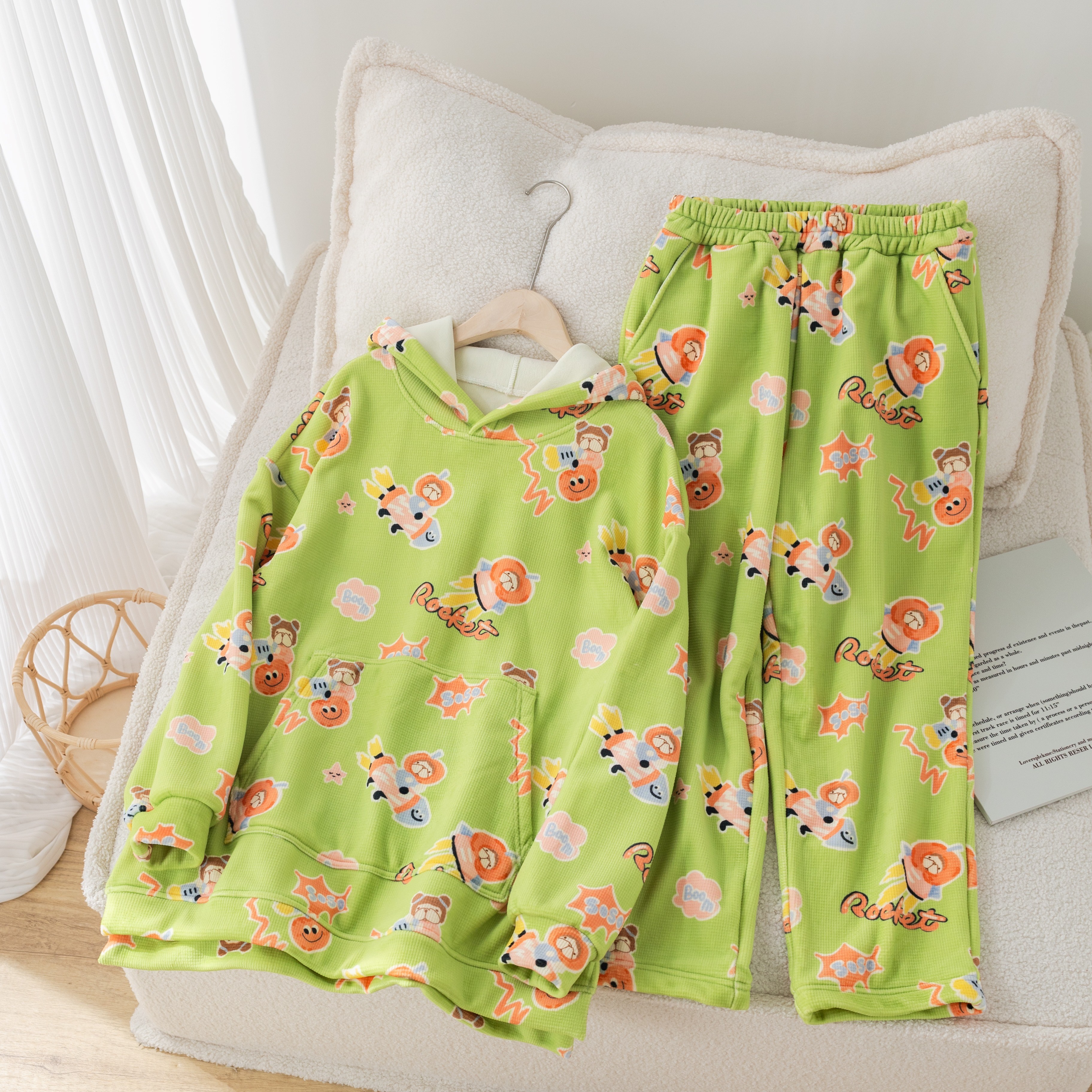 BooBoo布布成人秋冬休闲卫衣带帽家居服15套装手工牛皮纸纸样