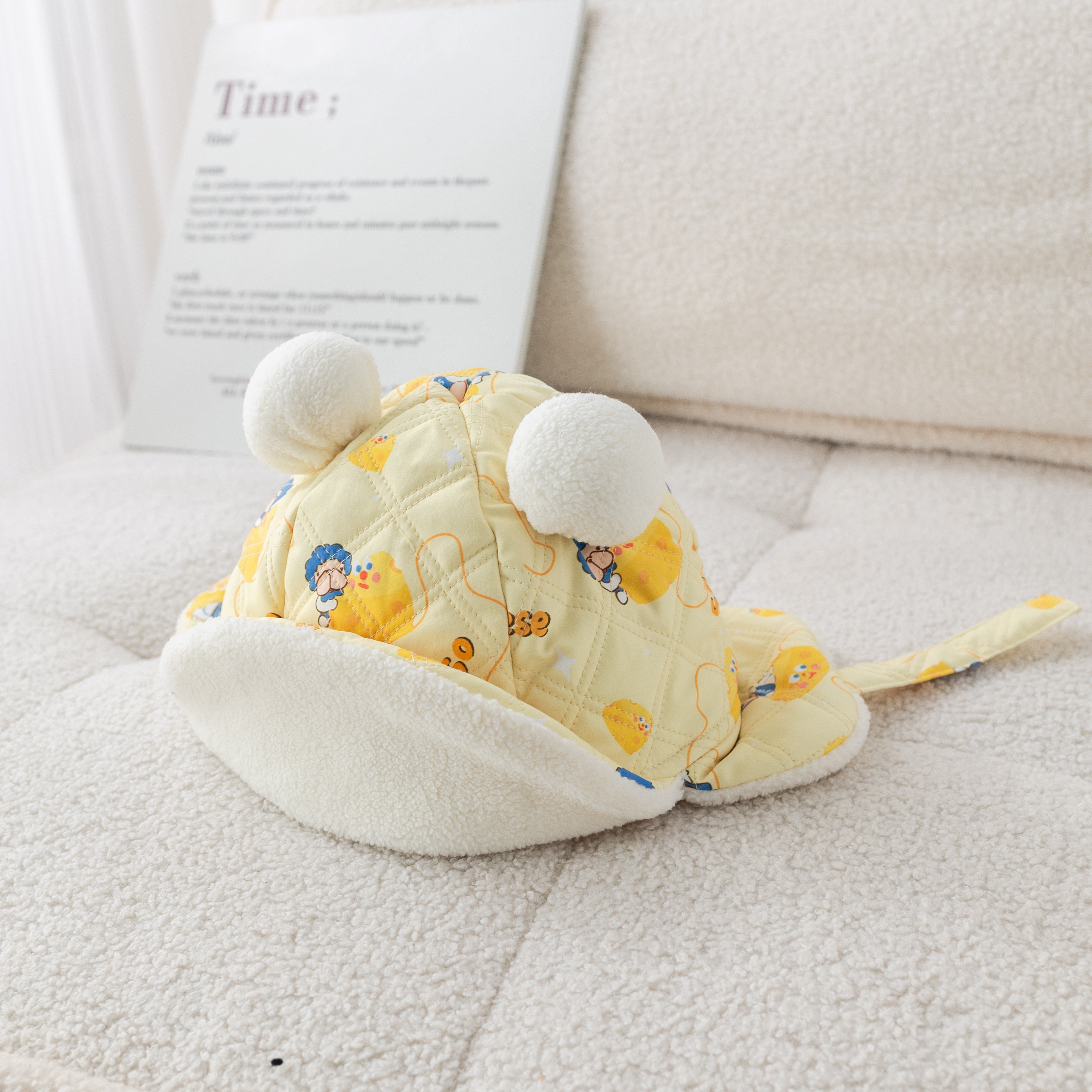 BooBoo布布可爱羊羔绒帽牛皮纸样