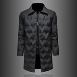 森林猎人2025长款羽绒服男90%白鸭绒冬装翻领外套9801p275，男装羽绒服，电商D222