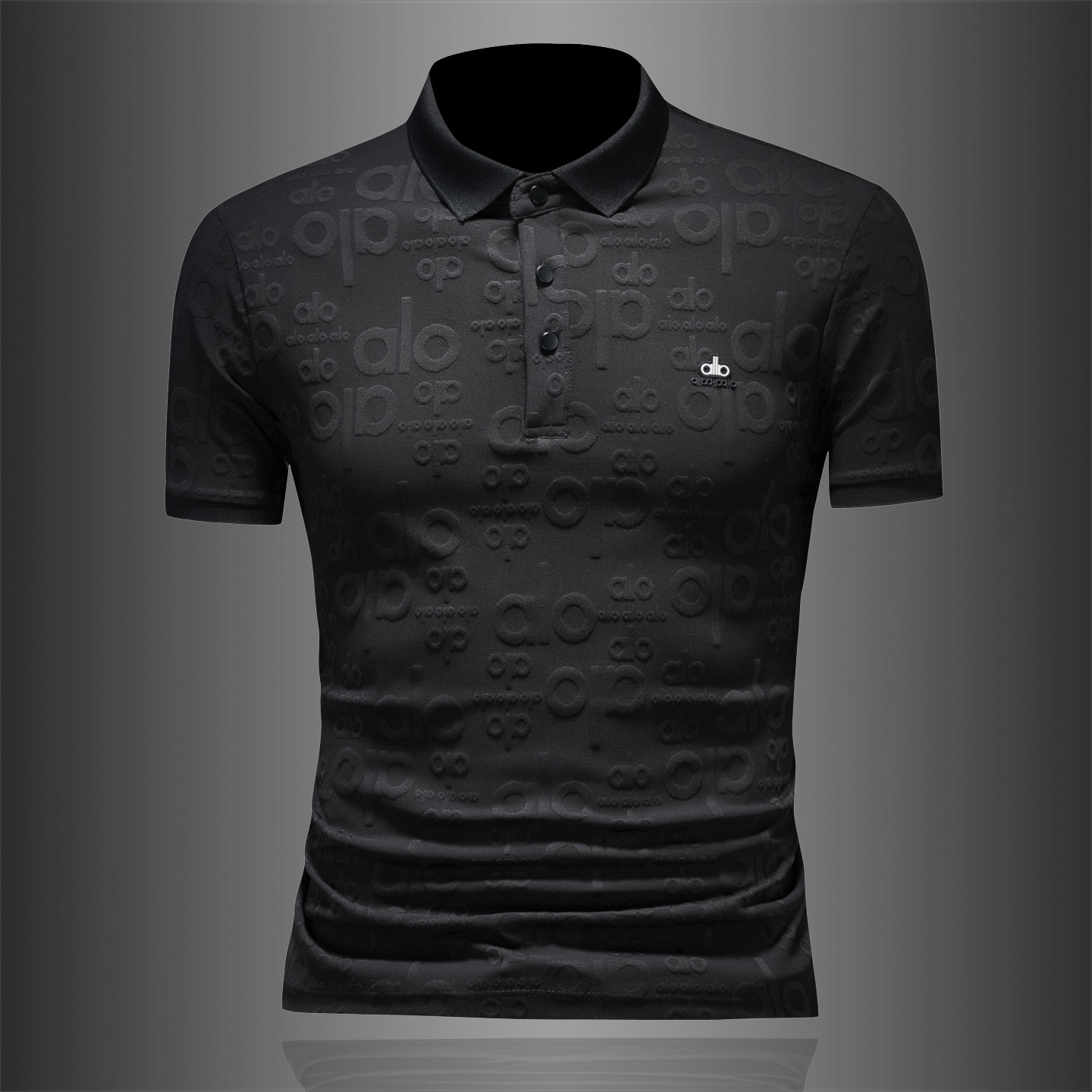 森林猎人2026新款男士翻领短袖t恤POLO杉提花半袖8662/p45图片