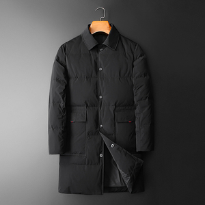 2022新款90白鸭绒羽绒服冬装冬装长款男士翻领羽绒服8701p325图片