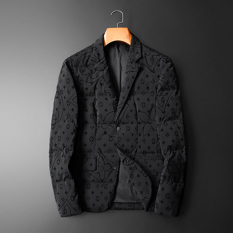 2022西装白鸭绒羽绒服冬装外套男厚羽绒西装领2217p270图片