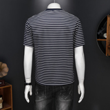 森林猎人2026夏季新款条纹男士圆领短袖t恤半袖2651/p45，男装T恤，电商D222