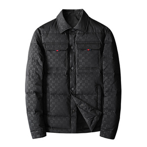 冬款2022新款男士90%白鸭绒羽绒服羽绒外套翻领9901p285图片