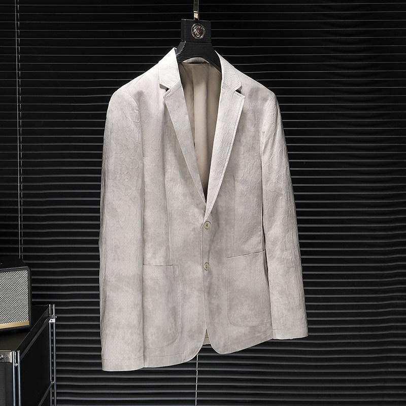 2026春秋新款压花小西装男休闲便西服四季外套6506P175,男装西服,电商D222