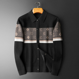 2025秋冬男开衫加厚拉链毛衣羊毛衫针织衫格子大货2530p145，男装针织衫/毛衣，电商D222