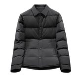 2024羽绒服男装厚款冬装羽绒外套衬衫领潮流66731p265，男装羽绒服，电商D222