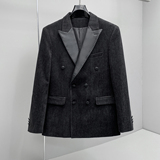 2026春秋季小西装拼皮料男韩版四季便西装潮流23695p180，男装西服，电商D222