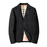 森林猎人冬季男装西装羽绒服90%白鸭绒外套外穿2216p270，男装羽绒服，电商D222