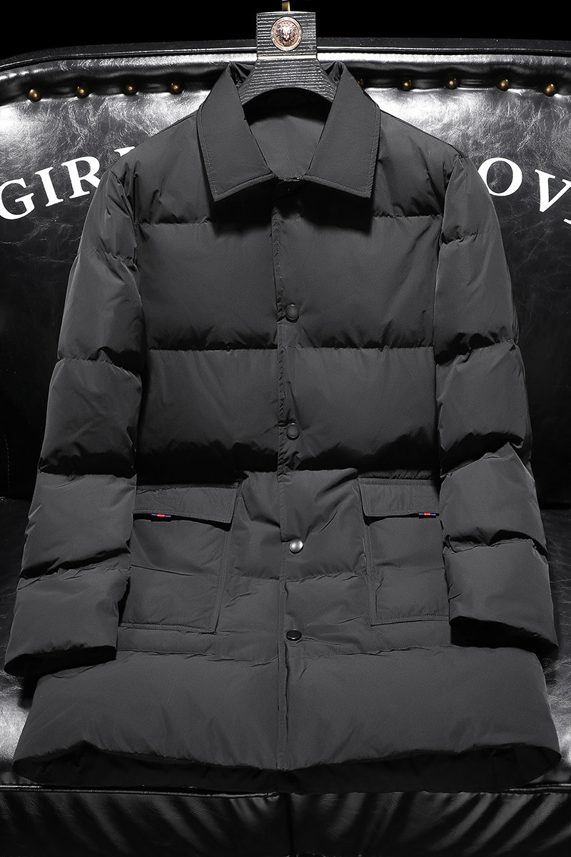 2022新款白鸭绒羽绒服冬装长款男翻领羽绒外套8701p325,男装羽绒服,电商D222