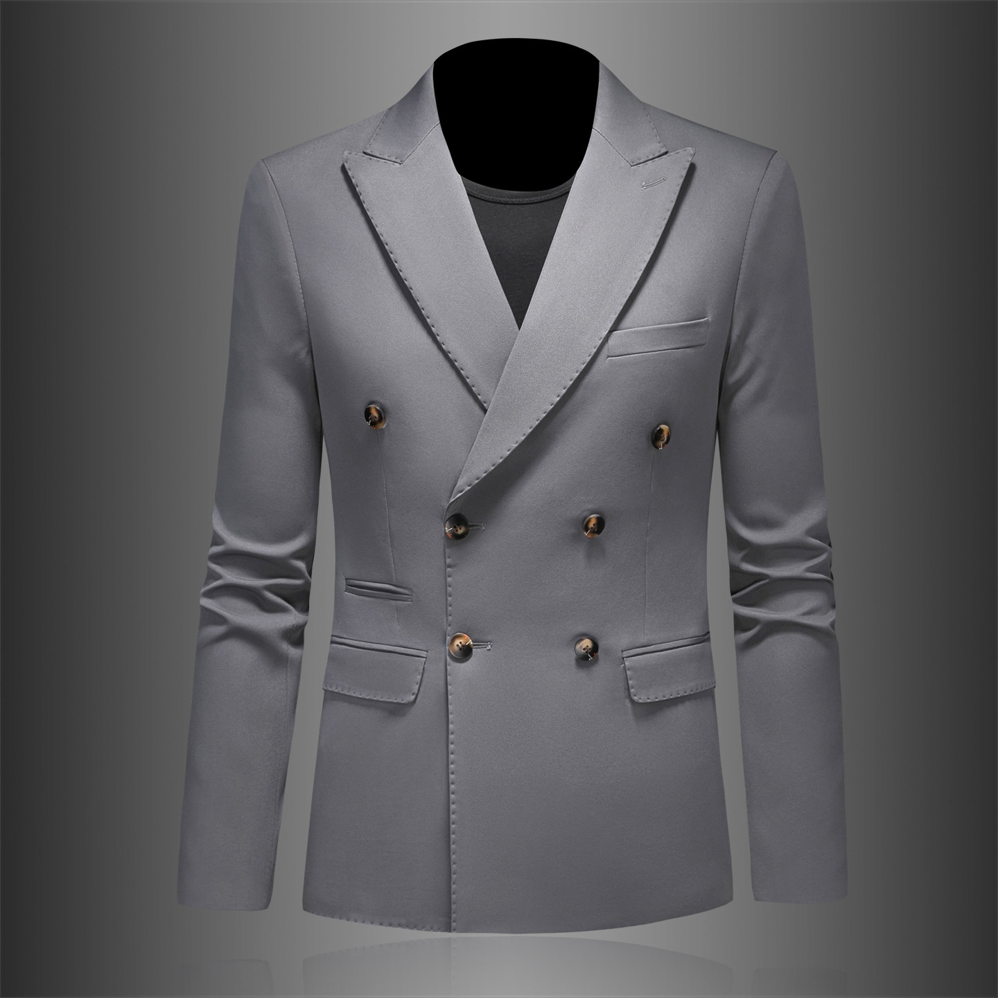 2026新款春秋双排扣小西装男韩版便西服四季外套2806AP170，男装西服，电商D222