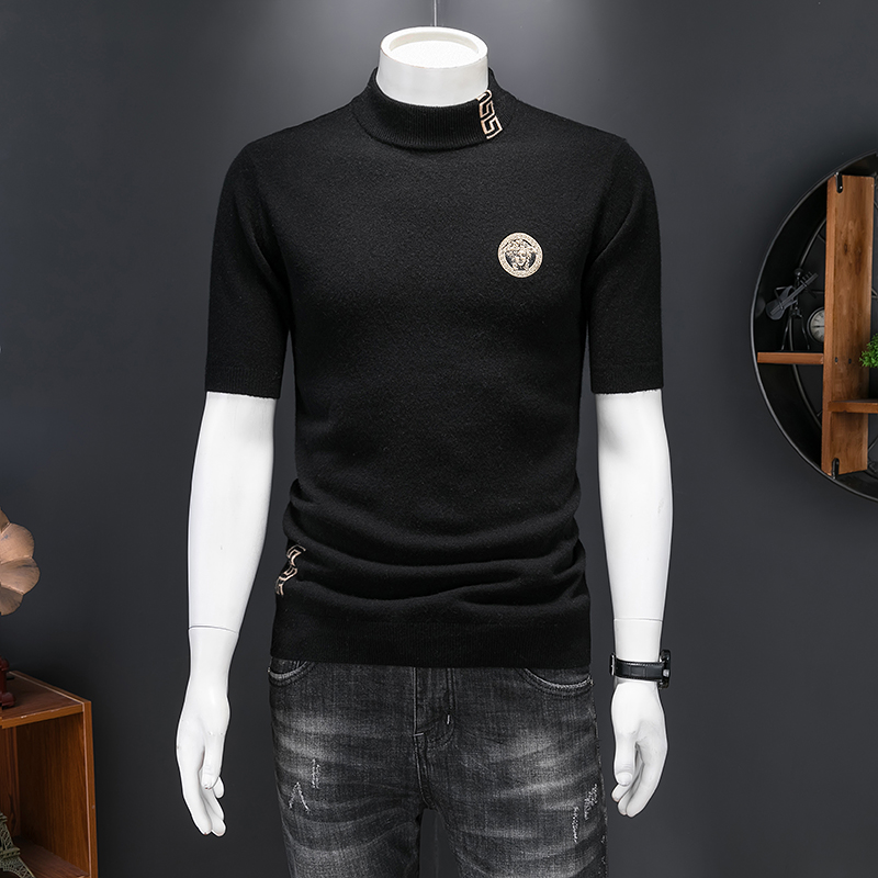 冬款2022羊绒衫羊毛针织衫打底修身短袖7026p215，男装针织衫/毛衣，电商D222